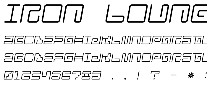 Iron Lounge 2 font